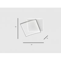 Fan Europe Ayrton-Q45 Lampada da soffitto/parete LED 42W CCT Nickel satinato
