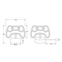 Trio Lighting R55911101 Control Table Lamp Integrated LED and USB