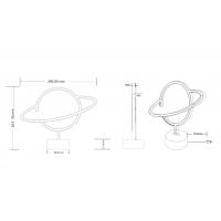 Trio Lighting R55370101 Planet Lampada da tavolo LED integrato e USB