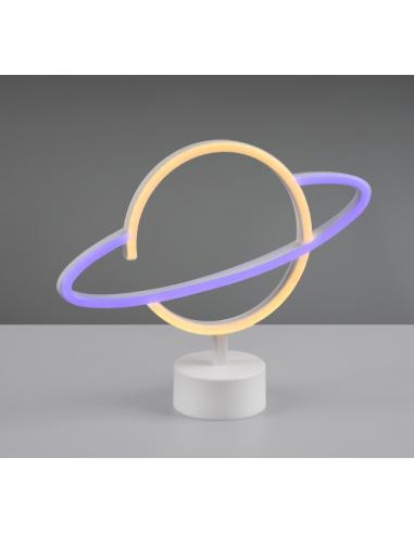 Trio Lighting R55370101 Planet Lampada da tavolo LED integrato e USB