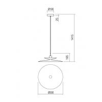 Redo 01-3050 Gunnar Lampada a sospensione E27 reversibile Verde Oliva
