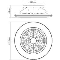 Mantra 7493 Alisio Mini Ventilatore da soffitto LED integrato bianco