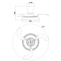 Mantra 9089 Niseko XS Integrated LED Ceiling Fan 3 Blades White