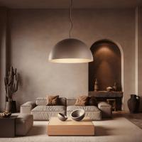 Perenz 8563 GR Steel Pendant Lamp Ø80cm grey and brown 3xE27