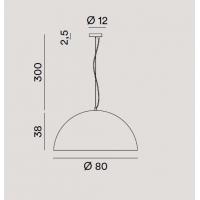 Perenz 8563 GR Steel Lampada da sospensione Ø80cm grigio e marrone 3xE27