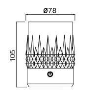 Mantra 9084 Lax Table Lamp 1W 3000K nickel black base