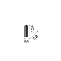 Ideal Lux 233062 Look PL1 Lampada da soffitto cilindro 6cm GU10 H20cm Nero