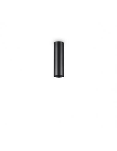 Ideal Lux 233062 Look PL1 Lampada da soffitto cilindro 6cm GU10 H20cm Nero