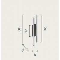 Ondaluce AP.MOVIDA/2 ORO Lampada da parete LED dimmerabile 3000K Oro