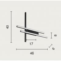 Ondaluce AP.MOVIDA/3 ORO Applique LED dimmerabile 3000K Oro