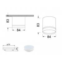Mantra 8658 Split Faretto da superficie GX53 Bianco