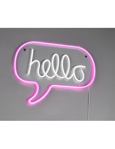 Trio Lighting R23711100 Hello Lampada da parete effetto neon a led