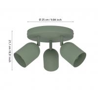 Eglo 44134 Tilston Ceiling Lamp 3-Light E14 Matt Green