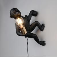 Trio Lighting R26541002 LOUY Lampada da parete 1xE27 Scimmietta Nera