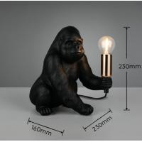 Trio Lighting R56611002 KONG Lampada da tavolo Gorilla 1xE14 Nera
