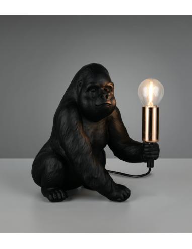 Trio Lighting R56611002 KONG Lampada da tavolo Gorilla 1xE14 Nera
