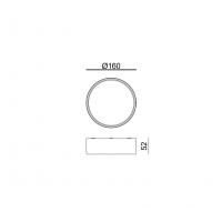 Ondaluce OTAP0013C Patio Lamapada da soffitto/parete da esterno LED IP65 Corten