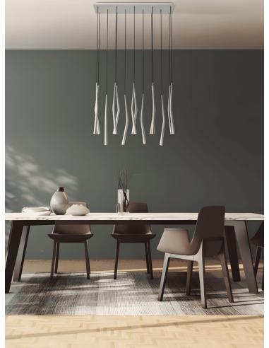 Mantra Boomerang 14-Light LED Pendant Chandelier White