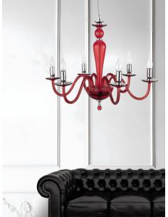 CICIRIELLO LP.PAGAN/6-RUB Paganini 6L Ruby suspension lamp 6 lights 2