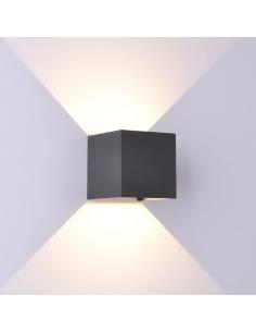 Mantra 6520 Davos Lampada da parete Led 10x10 cm grigio scuro 3000K