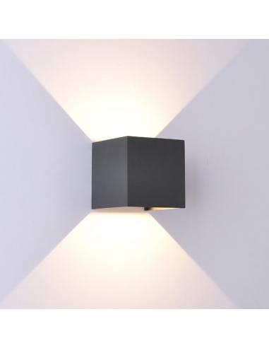 Mantra 6520 Davos Lampada da parete Led 10x10 cm grigio scuro 3000K