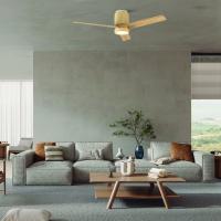Mantra 9480 Ceramica - LED Ceiling Fan 3 Blades Beige-Wood