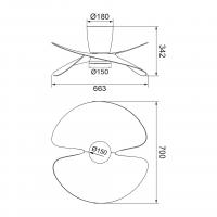 Mantra 9469 Ona LED Ceiling Fan 2 Blades White