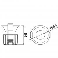 Mantra 8765 Rombok CCT IP65 Recessed LED 8W Spotlight Black