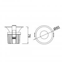 Mantra 8766 Rombok Faretto LED da incasso 12W CCT IP65 Bianco