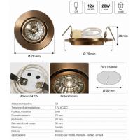 Luce Più Faretto da incasso G4 12v 20W Bronzo