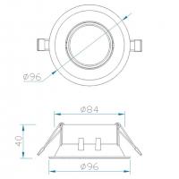 Mantra C0160 indoor recessed Spotlight GU10 white round