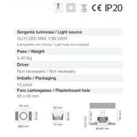 Belfiore 0026 Spotlight recessed round GU10