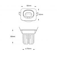 Fabas 3445-72-345 Sigma recessed Spotlight square white