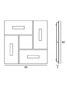 Gea Luce BERNA P/M Lampada da Soffitto Led Integrato 2