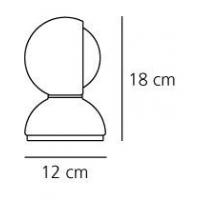 Artemide 0028030A Table Lamp Eclisse Red