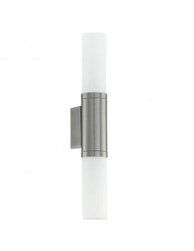NEMOLI - APPLIQUE H 35,5 D8 2L x 9W G9 RISP.ENERG. ACCIAIO INOX + VETRO OPALE BIANCO