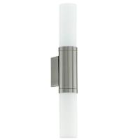NEMOLI - APPLIQUE H 35,5 D8 2L x 9W G9 RISP.ENERG. ACCIAIO INOX + VETRO OPALE BIANCO
