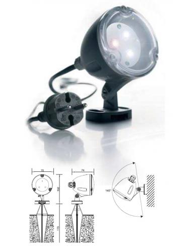 DINO FARETTO LED 3,6W NERO