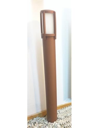 PALO ALL. E VETRO COLORE RUGGINE D14,3xH. 90 CM - 1XE27 MAX.20W