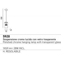 SUSPENSION POLISHED CHROME WITH CLEAR GLASS