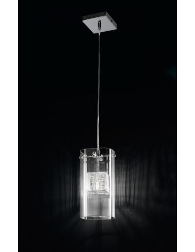 SUSPENSION POLISHED CHROME WITH CLEAR GLASS