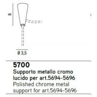 SUPPORT METAL POLISHED CHROME FOR ART.5694-5696
