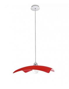 SUSPENSION GLASS RED 40x40cm