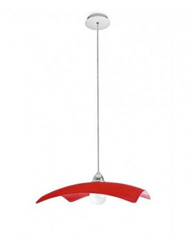 SUSPENSION GLASS RED 40x40cm