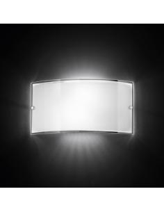 Wall SCONCE IN WHITE GLASS 33x17cm