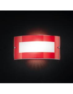 Wall SCONCE with RED GLASS 33x17cm