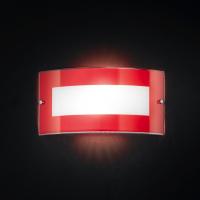 Wall SCONCE with RED GLASS 33x17cm