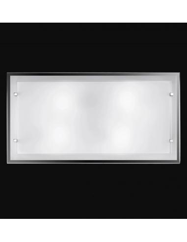 CEILING light with WHITE GLASS 70x40cm