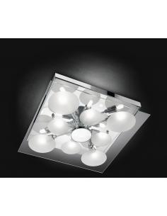 CEILING light with FROSTED GLASS AND TRANSPARENT 35x35cm