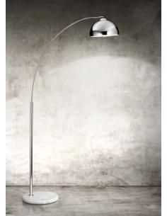 FLOOR LAMP IN METAL POLISHED CHROME WITH MARBLE BASE